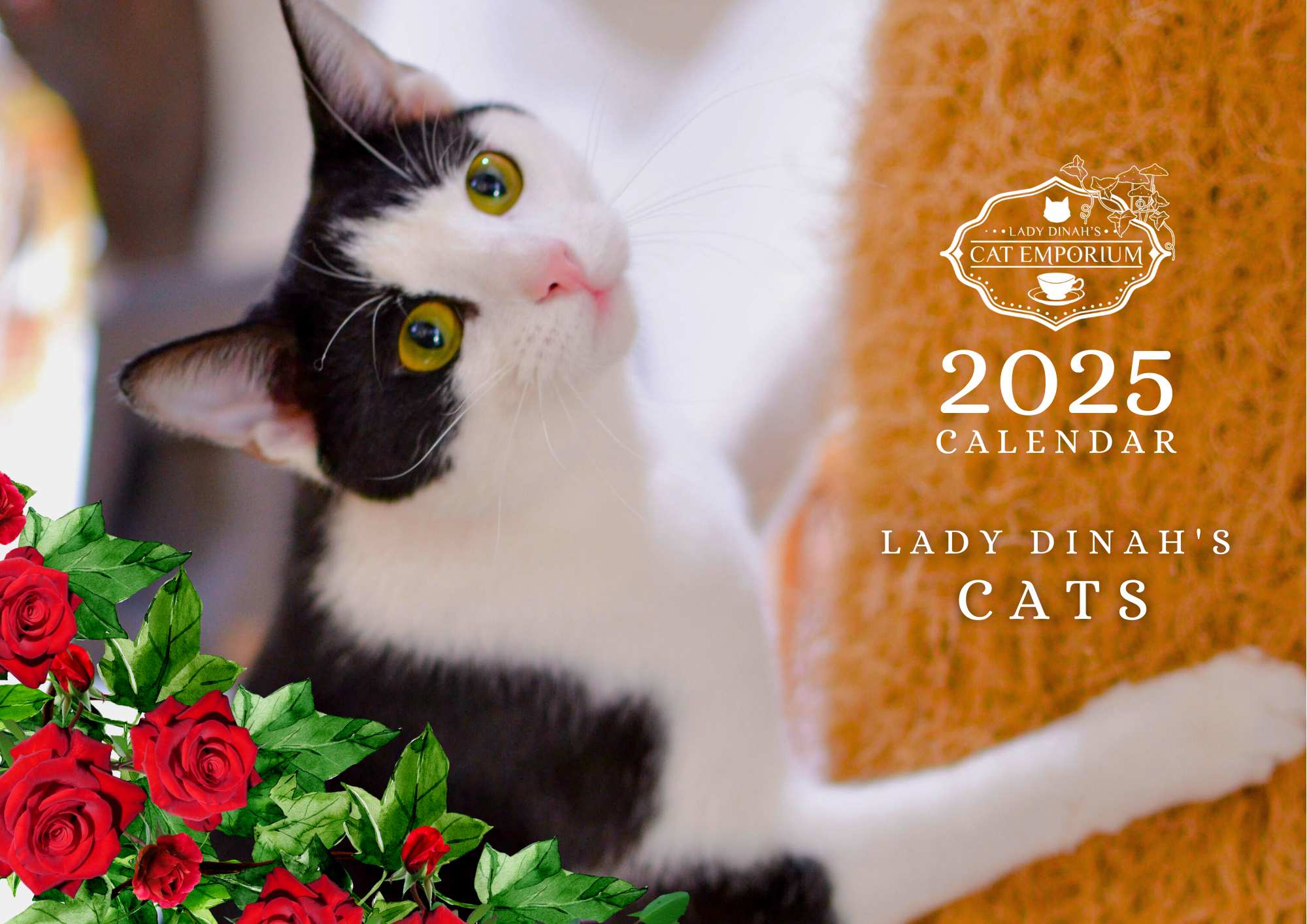 Cat Calender Fall Cat Cafe Cats Wall Calendar 2025 – Lady Dinah's Cat Emporium